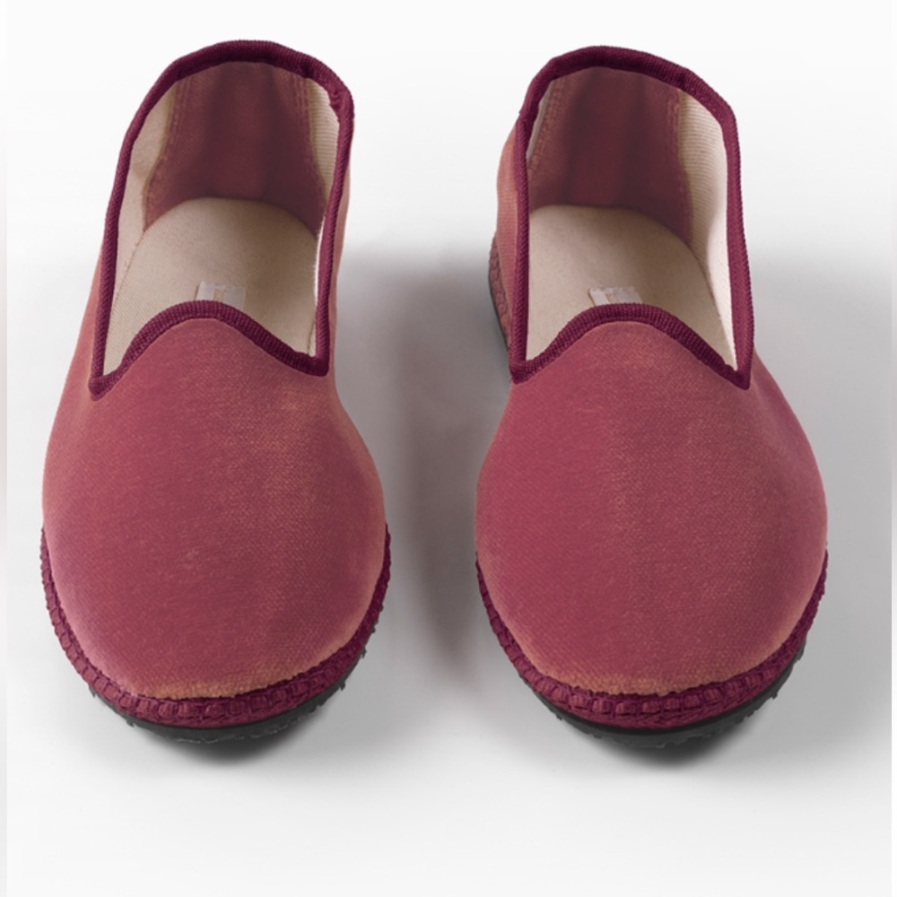 Friulane velvet slippers with rubber sole